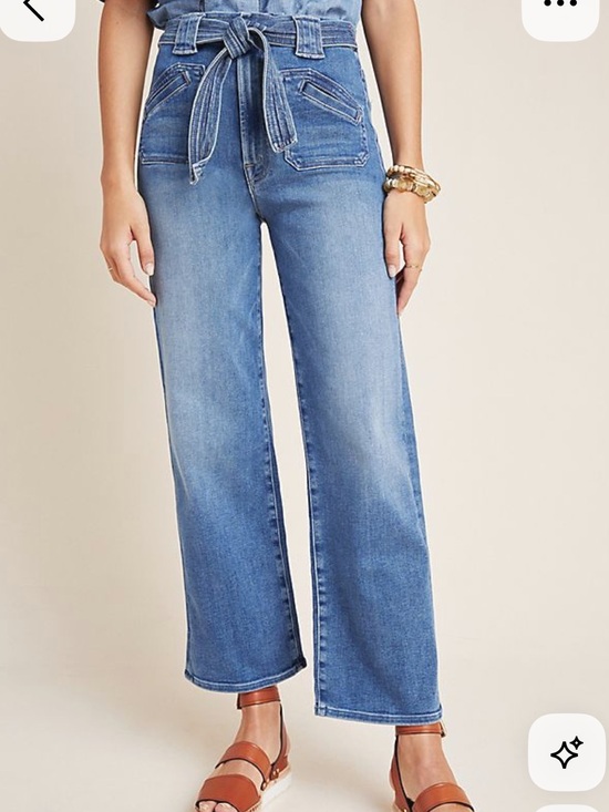 MOTHER Denim - MOTHER The Rambler Tie Patch Ultra High-Rise Jeans